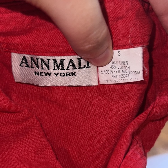 Ann Mali Red Blouse - Picture 3 of 3